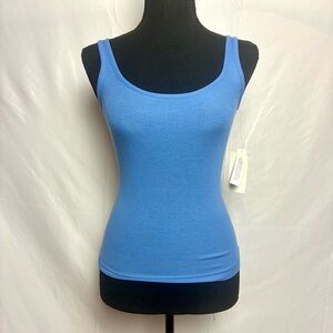 Vince Blue Ribbed Tank Top